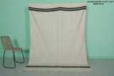 flatwoven berber moroccan carpet - 5.9 FT X 7.8 FT