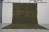 8.9 x 12 FT Olive Green Moroccan Rug - Handmade Plush Texture