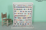 Handwoven Moroccan Rug with Colorful Tribal Patterns – 3.2 FT x 5.1 FT