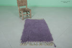 2 x 3 FT Moroccan Rug – Soft Purple Accent Rug with Fringe