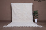 6.7 X 9.1 FT Moroccan Wool Rug - Cozy Ivory with Tassel Finish