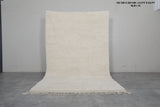 6.3 X 9.6 FT Moroccan Wool Rug - Minimalist Natural Ivory