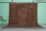 Handwoven Moroccan Rug 9 X 10 Feet - Earthy Brown with Subtle Patterns