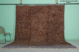 Handwoven Moroccan Rug 9 X 10 Feet - Earthy Brown with Subtle Patterns