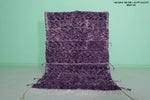 4.5 x 6.3 ft Moroccan Beni Ourain Rug – Rich Purple Handmade Wool Rug