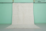 6.7 x 9.5 FT Moroccan Rug - Handcrafted Ivory Diamond Berber Carpet