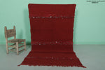 Red Vintage Handmade Moroccan Kilim 7.3 FT x 6.3 FT – Unique Tribal Textile