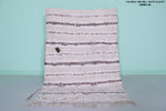 Beige handwoven berber Moroccan rug