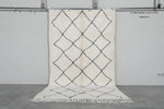 Beni Ourain Moroccan Rug 4.6 x 7.8 ft - Handmade Wool Carpet