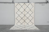 Beni Ourain Moroccan Rug 4.6 x 7.8 ft - Handmade Wool Carpet