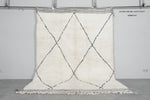 Large Beni Ourain Rug 6.9 x 9.3 ft - Moroccan Wool Carpet