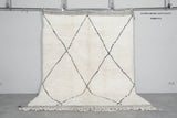 Large Beni Ourain Rug 6.9 x 9.3 ft - Moroccan Wool Carpet