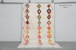Vibrant Diamond Pattern Moroccan Rug 4.9 x 8.5 ft - Artisan Made