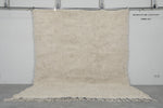 Large Moroccan beige Rug 7.8 x 9 ft - Handwoven Berber Style