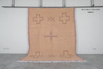 Moroccan Flatweave Wool Rug - 7.3 x 9.3 feet Minimal Tribal Kilim Carpet
