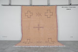 Moroccan Flatweave Wool Rug - 7.3 x 9.3 feet Minimal Tribal Kilim Carpet