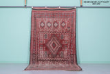 Vintage Moroccan Rug 5.5 x 9.9 Ft Handwoven Tribal Pattern | Authentic Boho Decor