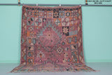 Vintage Moroccan Rug 6.2 x 9.6 Ft Handwoven Geometric Pattern | Artisan Decor