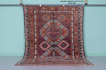 Vintage Moroccan Rug 6 x 8.4 Ft Handwoven Tribal Design | Boho Home Decor