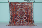 Vintage Moroccan Rug 6 x 8.4 Ft Handwoven Tribal Design | Boho Home Decor