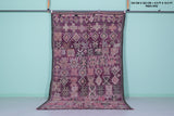 Vintage Moroccan Rug 5.9 x 10.5 Ft Handwoven Tribal Pattern | Bohemian Decor