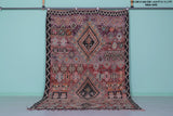 Vintage Moroccan Rug 6.2 x 11.1 Ft Handwoven Tribal Design | Boho Home Decor