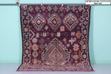 Vintage Moroccan Rug 6.2 x 9 FT - Rich Burgundy Elegance