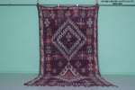 Vintage Moroccan Rug 6.4 x 13.1 Ft Handwoven Diamond Pattern | Boho Home Decor