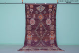 Vintage Moroccan Rug 5.9 x 12.4 Ft Unique Berber Pattern | Artisan Home Decor