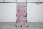 Vintage Moroccan rug  3.4 FT X 9.9 FT