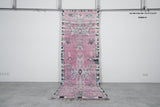 Vintage Moroccan rug  3.4 FT X 9.9 FT