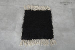 Black Moroccan rug  1.9 FT X 2.1 FT