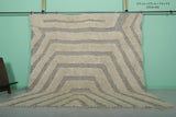 9 X 9 FT Square Moroccan Rug - Geometric Shag Design