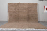 Handmade Moroccan Wool Rug - Soft Brown | 9 x 11.1 ft