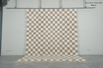 Checkered Moroccan rug 8 feet x 9.9 feet