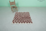 Small Moroccan Checkered Rug – 2.7 x 3 ft