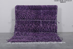 4.6 x 6.1 ft Moroccan Beni Ourain Rug – Luxurious Purple Wool Rug