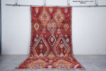 Boujaad Moroccan Rug – Bold Diamond Pattern 6.4 x 11.9 FT, Rich Red & Orange Tones