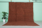 Large Moroccan Beni Ourain Rug – 9 x 10.9 ft | Handmade Terracotta Wool Carpet