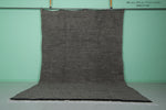 Large Moroccan Rug – 9.3 x 12.8 ft | Deep Charcoal Gray with Subtle Texture