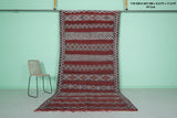 Traditional Moroccan Berber Rug 5.5 FT X 11.3 FT | Handwoven Red Runner