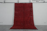 Red Vintage Berber Moroccan Carpet – 5.9 FT x 10.2 FT | Authentic Handwoven Rug | Artisan Wool