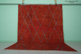 Moroccan Rug 9.1 X 10.9 Feet - Rich Red Diamond Pattern