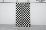 Checkered moroccan rug 6.3 Feet x 9.2 Feet