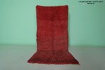 Authentic All-Wool Red Moroccan Berber Rug - Luxurious Handmade Design