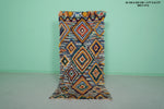 Gorgeous 3 FT X 6.5 FT Moroccan Boucherouite Rug | Colorful Handwoven Art