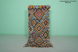 Gorgeous 3 FT X 6.5 FT Moroccan Boucherouite Rug | Colorful Handwoven Art