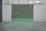 Two-Tone Green Moroccan Rug - 8.2 X 10.1 Feet, Elegant Handwoven Floor Accent