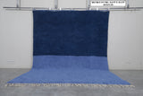 Two-Tone Blue Moroccan Rug 8.2 x 10.4 Ft | Modern Minimalist Design