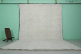 Large Moroccan Rug 10.3 X 14.5 FT - Minimalist Ivory Design